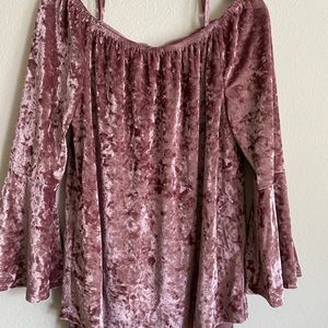 Crush velvet top